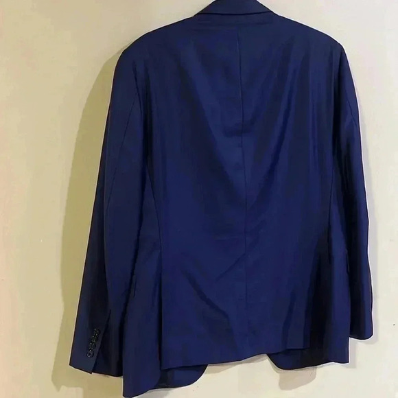 [42/36]Samuelsohn  SB Beckett Blue Wool/ Cashmere Men Regular Fit Blazer - Picture 10 of 11